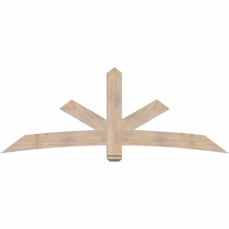 Ekena Millwork Alberta Smooth Timber Gable Bracket, Douglas Fir, 84"W x 31"H x 5 1/2"D x 5 1/2"F, 9/12 Pitch GBW084X31X0606ALB00SDF